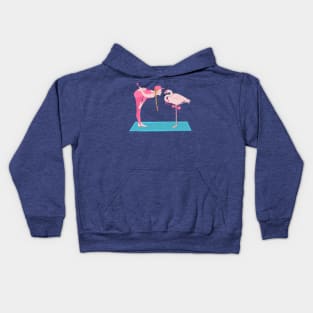 Flamingo yoga Kids Hoodie